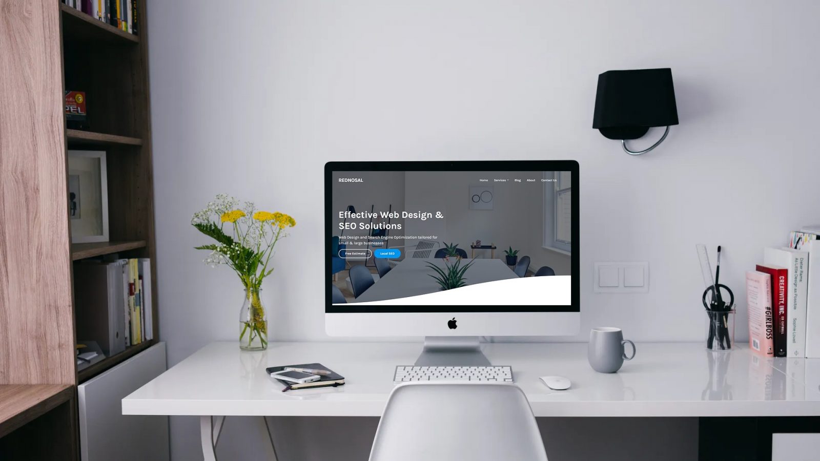 new website on desktop